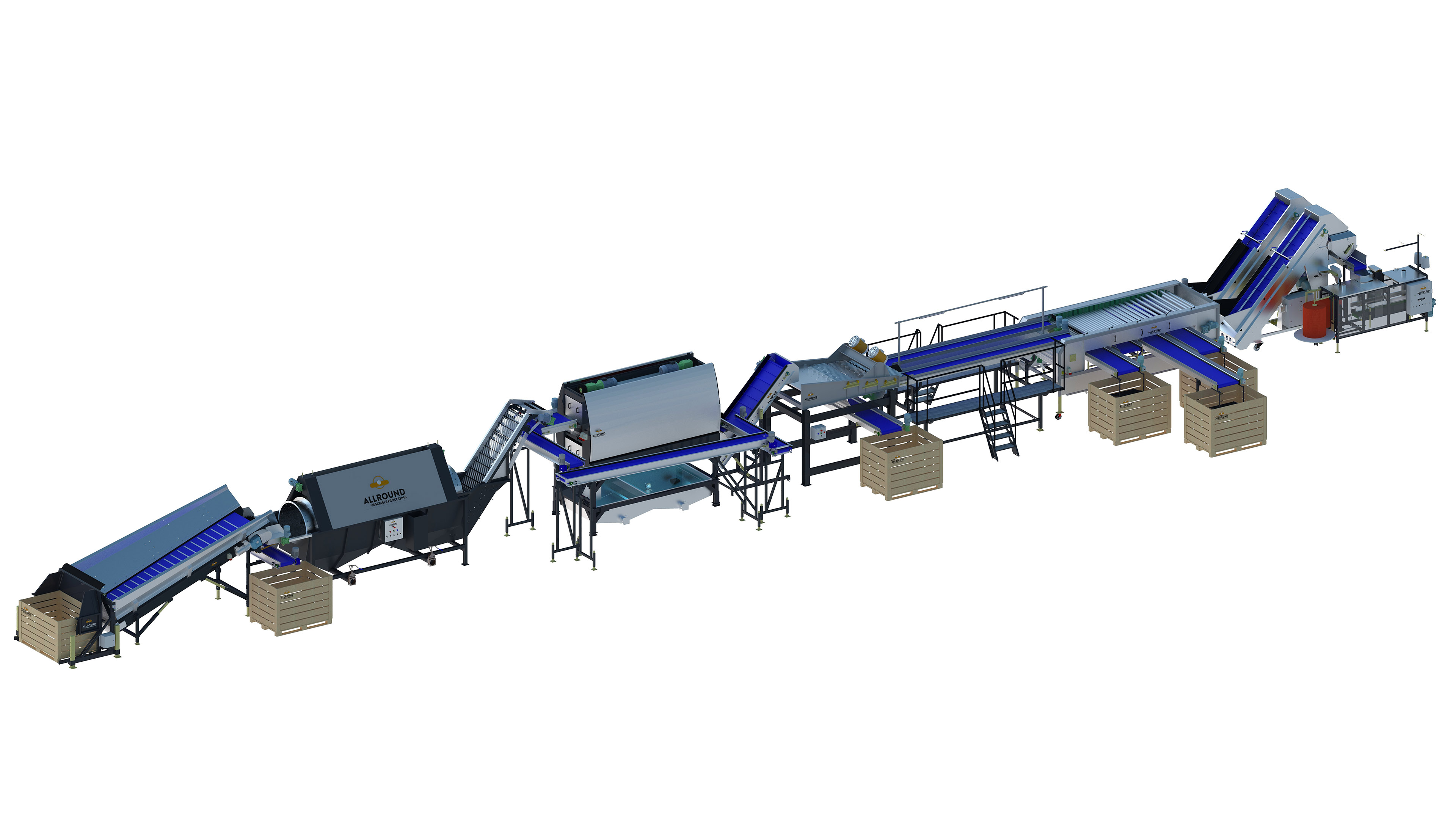Carrot processing line of allround
